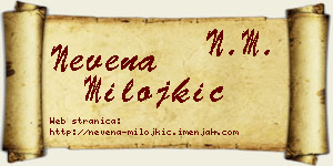 Nevena Milojkić vizit kartica